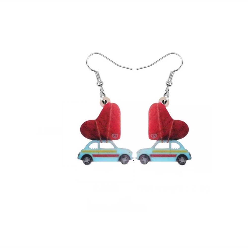 FREE SHIPPING | Double-Sided Acrylic Dangle Earrings NWT